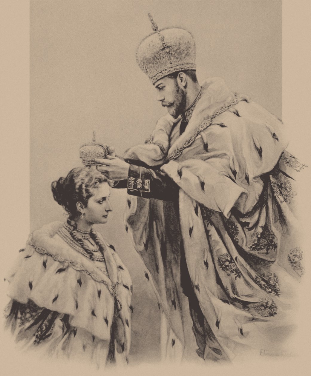Kroningen av keiserinne Alexandra Fyorodovna, 1899 av Elena Petrovna Samokish Sudkovskaya