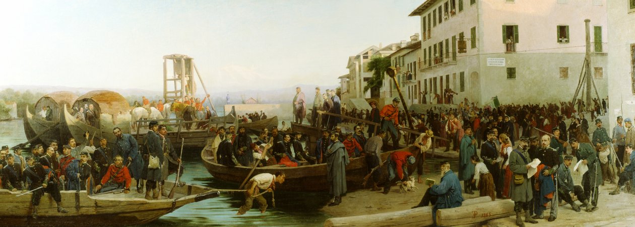 Landingen ved Sesto Calende 26. april 1859, 1865 av Eleuterio Pagliano