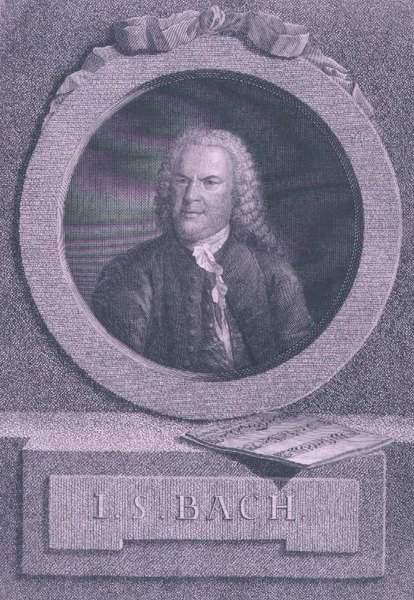 Legg til 38072 f.5 Johann Sebastian Bach (1685-1750), tysk komponist, gravert av S.G. Kutner av Elias Gottleib (after) Haussmann