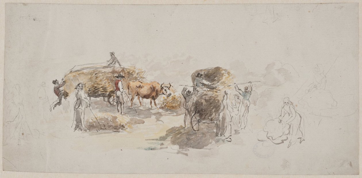 Sjangerscene, høyonn av Elias Martin