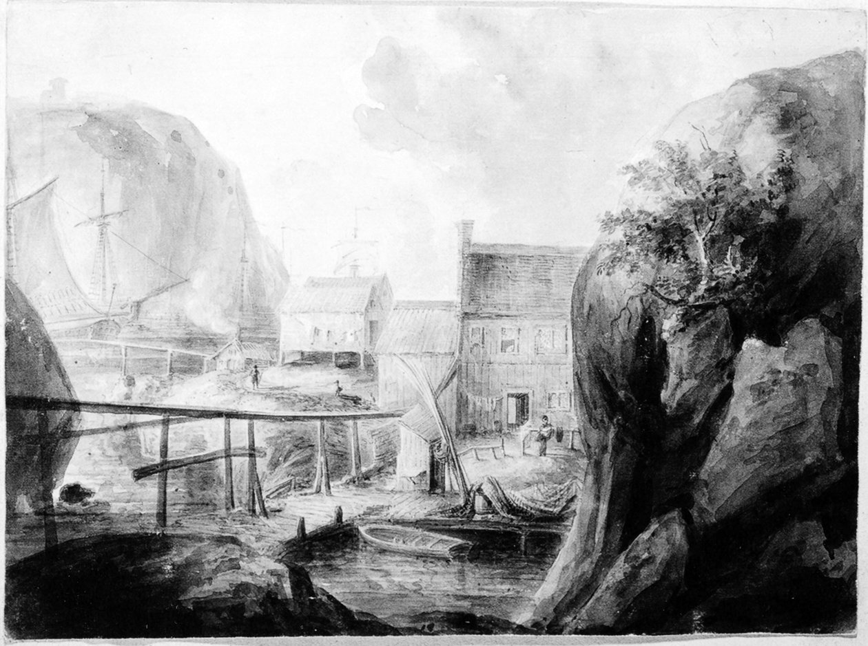 Kystbebyggelse i England av Elias Martin