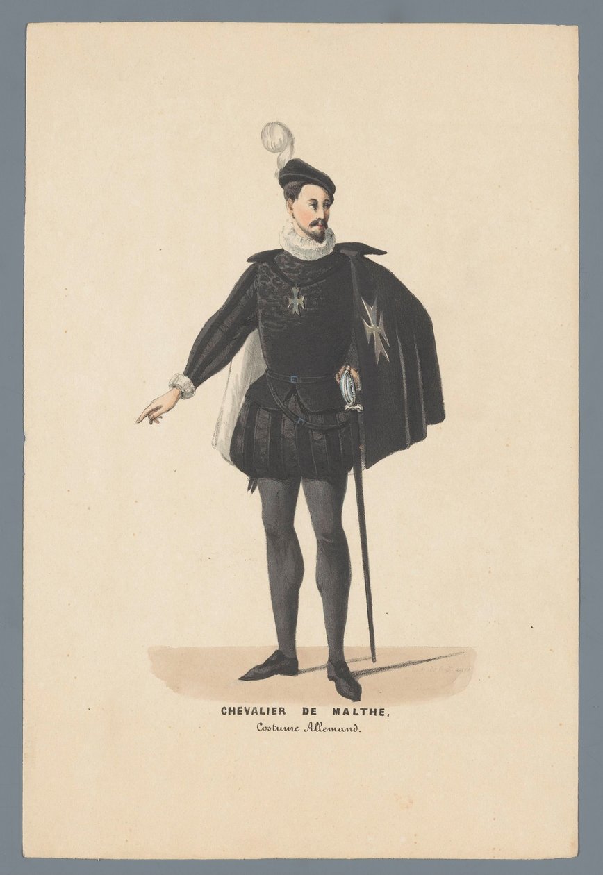 Chevalier De Malthe, tysk kostyme (tittel på objekt) av Elias Spanier