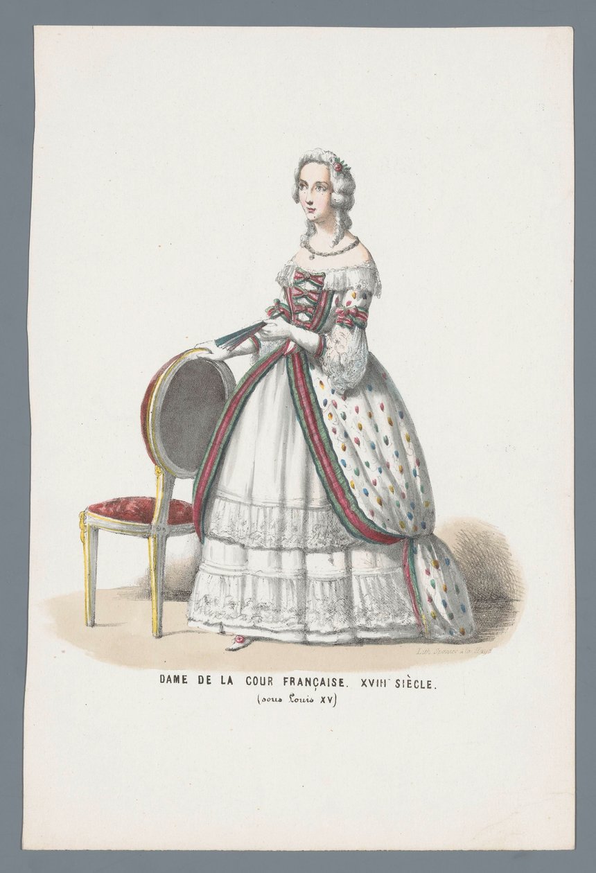 Dame av det franske hoffet. XVIII Century (under Louis XV) (tittel på objekt) av Elias Spanier