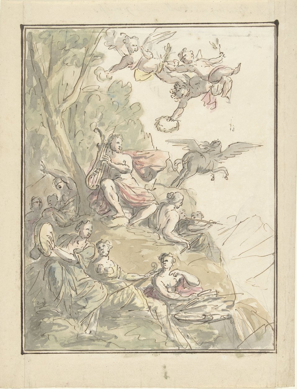 Apollo og musene på Parnassus av Elias van Nijmegen