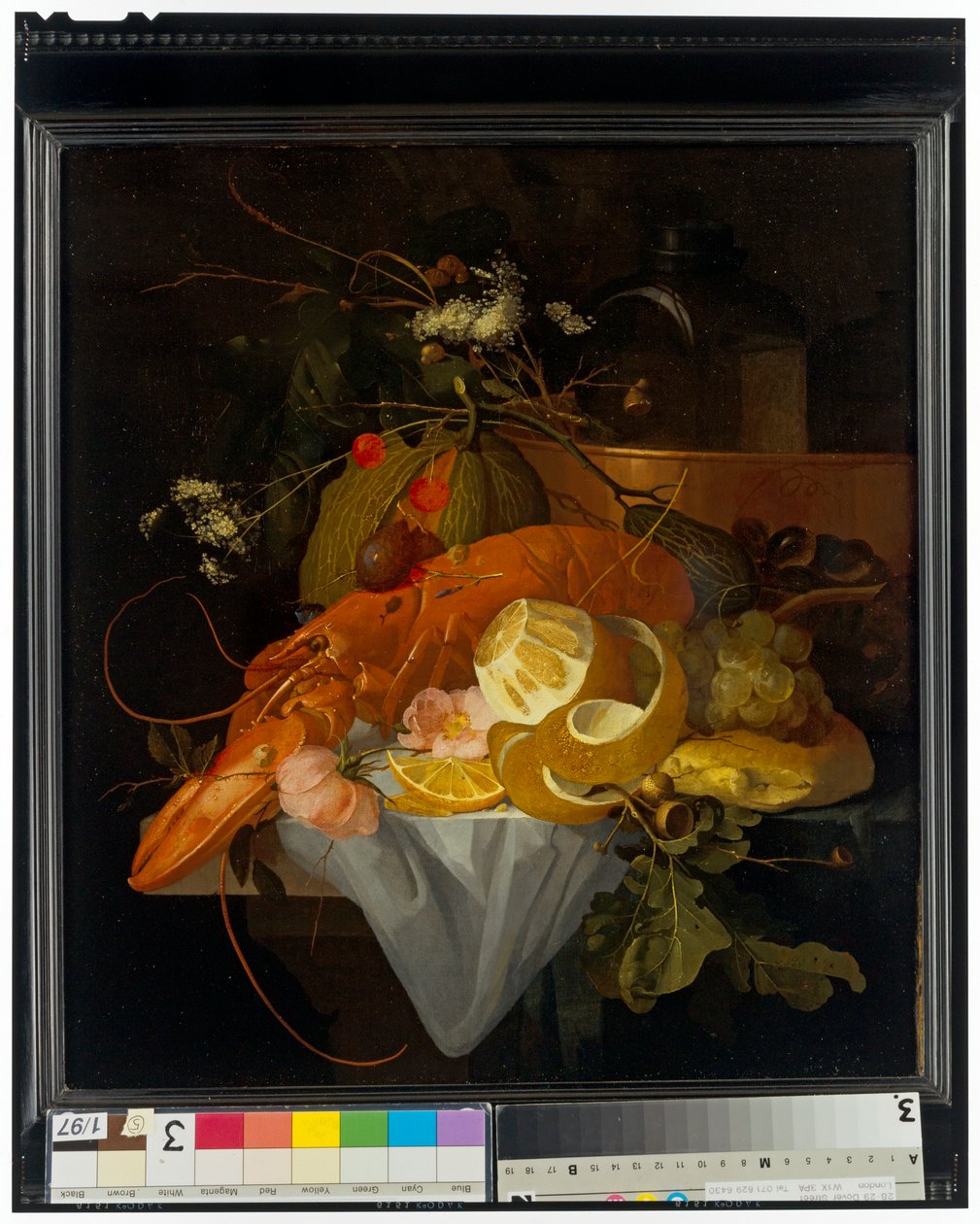 Stilleben med en hummer av Elias van den Broeck