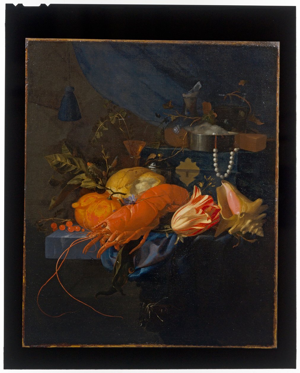Stilleben med en hummer av Elias van den Broeck