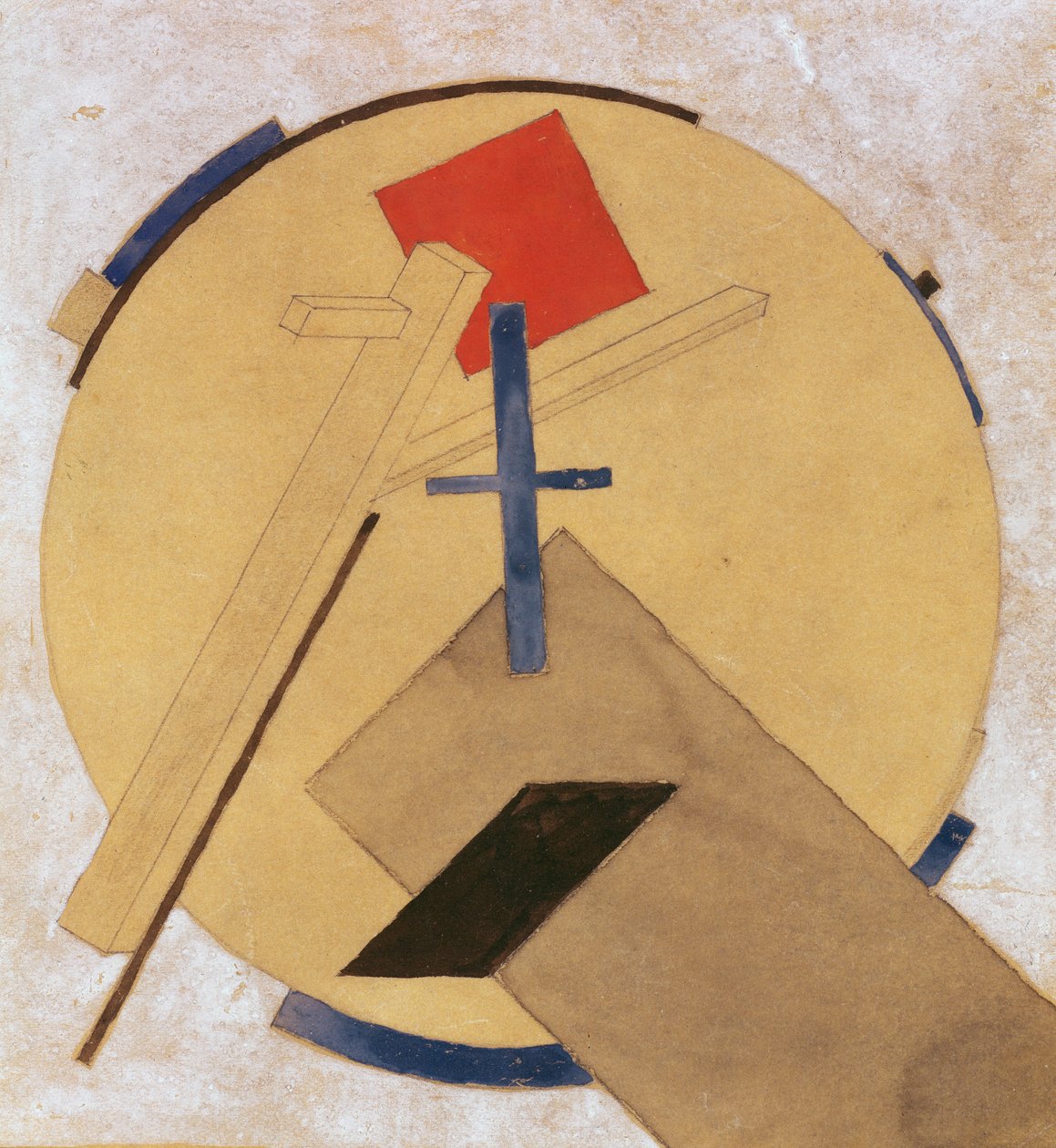 Uten tittel Proun Study, ca. 1919-20 av Eliezer Markowich Lissitzky