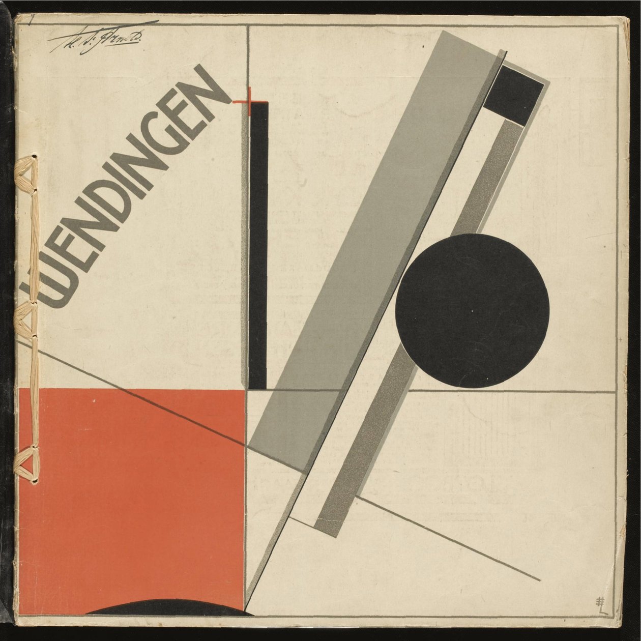 Wendingen No 11 par Lissitzky, El (1890-1941). Fargelitografi, størrelse: 33,2x33,2 av Eliezer Markowich Lissitzky
