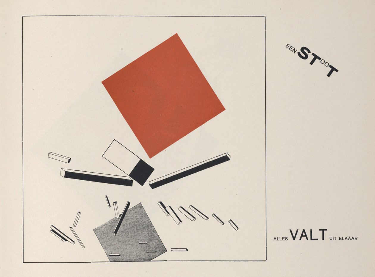 Om to kvadrater, 1922. av Eliezer Markowich Lissitzky