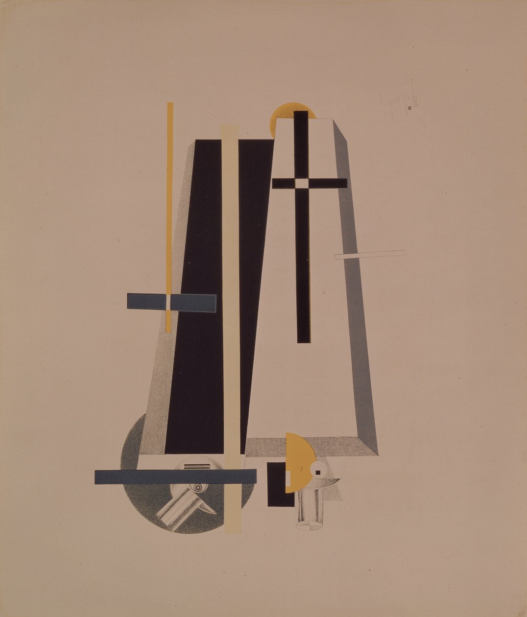 Kistemakere. Figur for operaen Victory over the sun av A. Kruchenykh, 1920-1921 av Eliezer Markowich Lissitzky
