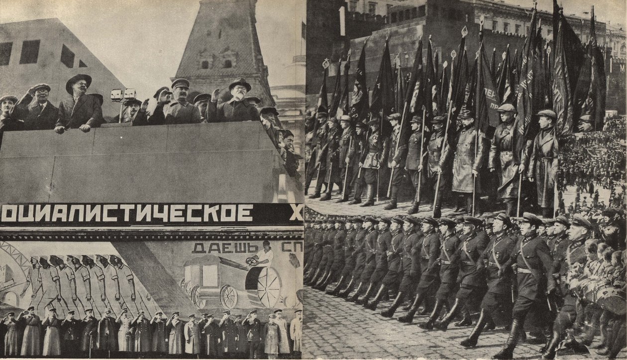 Illustrasjon fra USSR Builds Socialism, 1933. av Eliezer Markowich Lissitzky