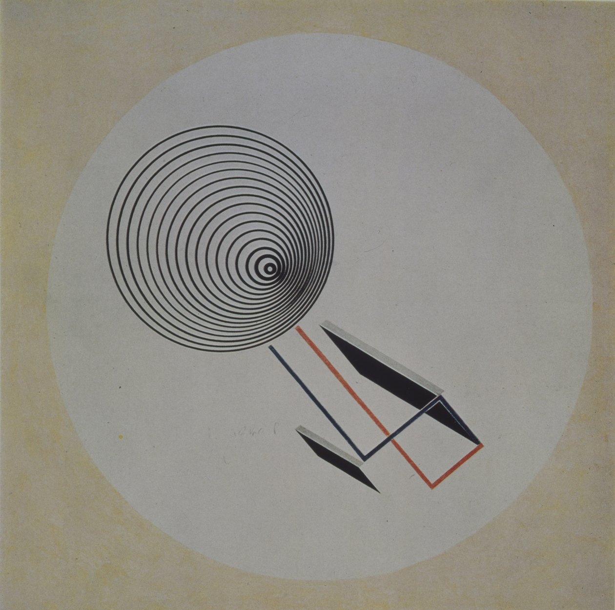 Proun 93. Flytende spiral, 1924 av Eliezer Markowich Lissitzky