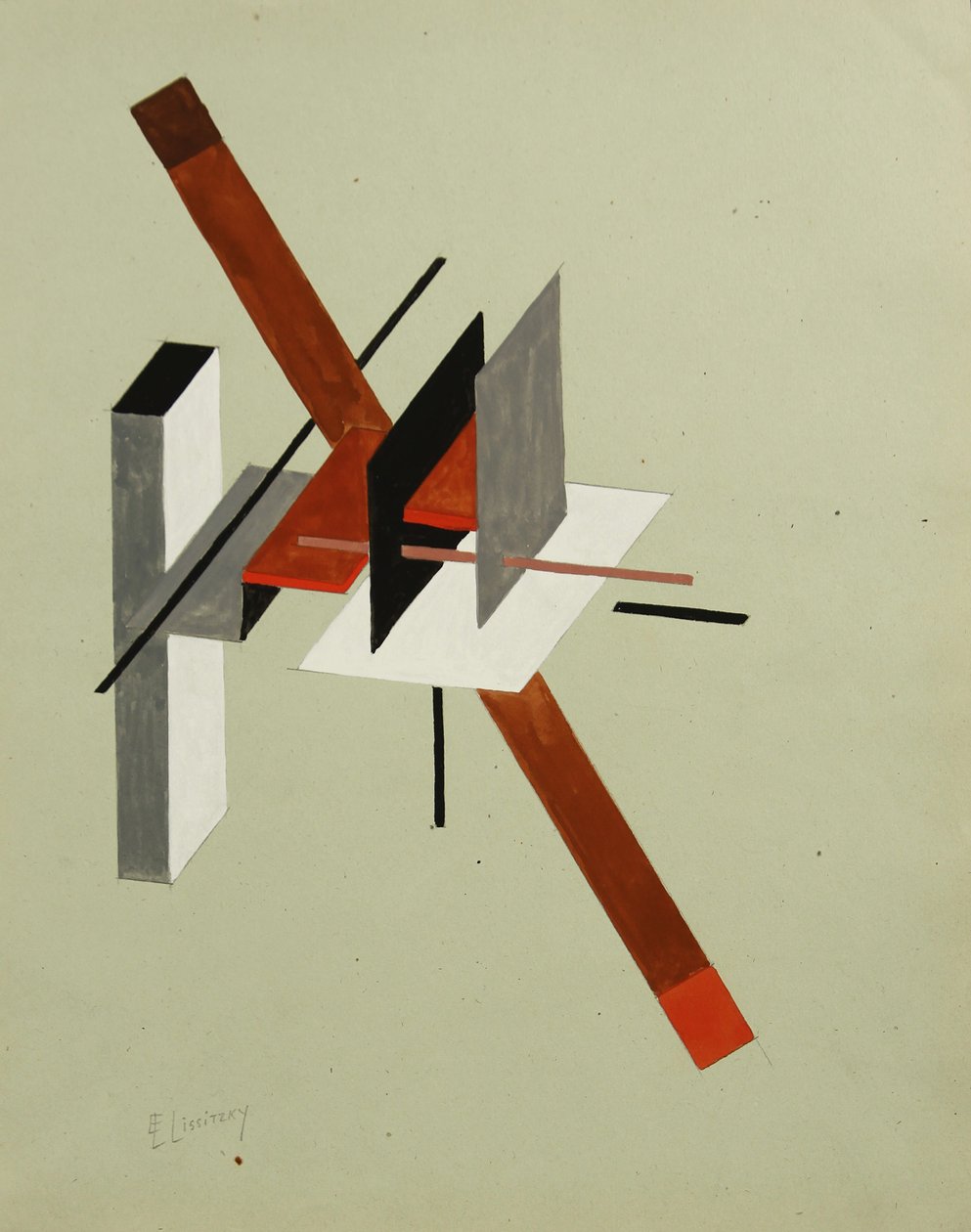 Proun, ca 1923 av Eliezer Markowich Lissitzky