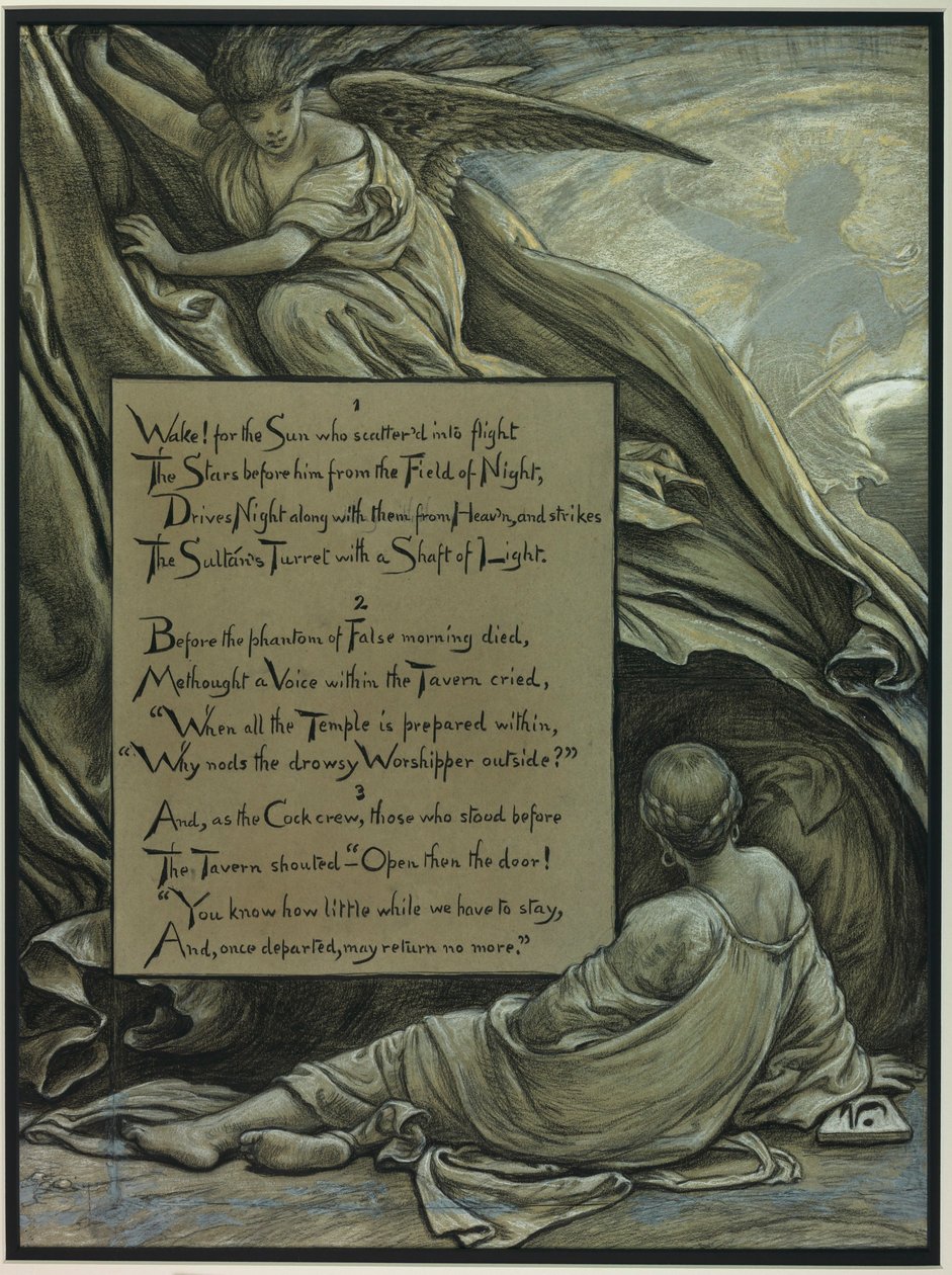 (Illustrasjon til Omar Khayyáms Rubáiyát) Oppvåkningen av Elihu Vedder