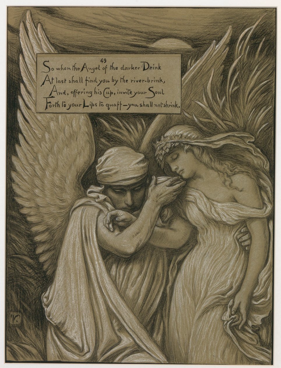 (Illustrasjon til Rubáiyát av Omar Khayyám) Dødens beger av Elihu Vedder