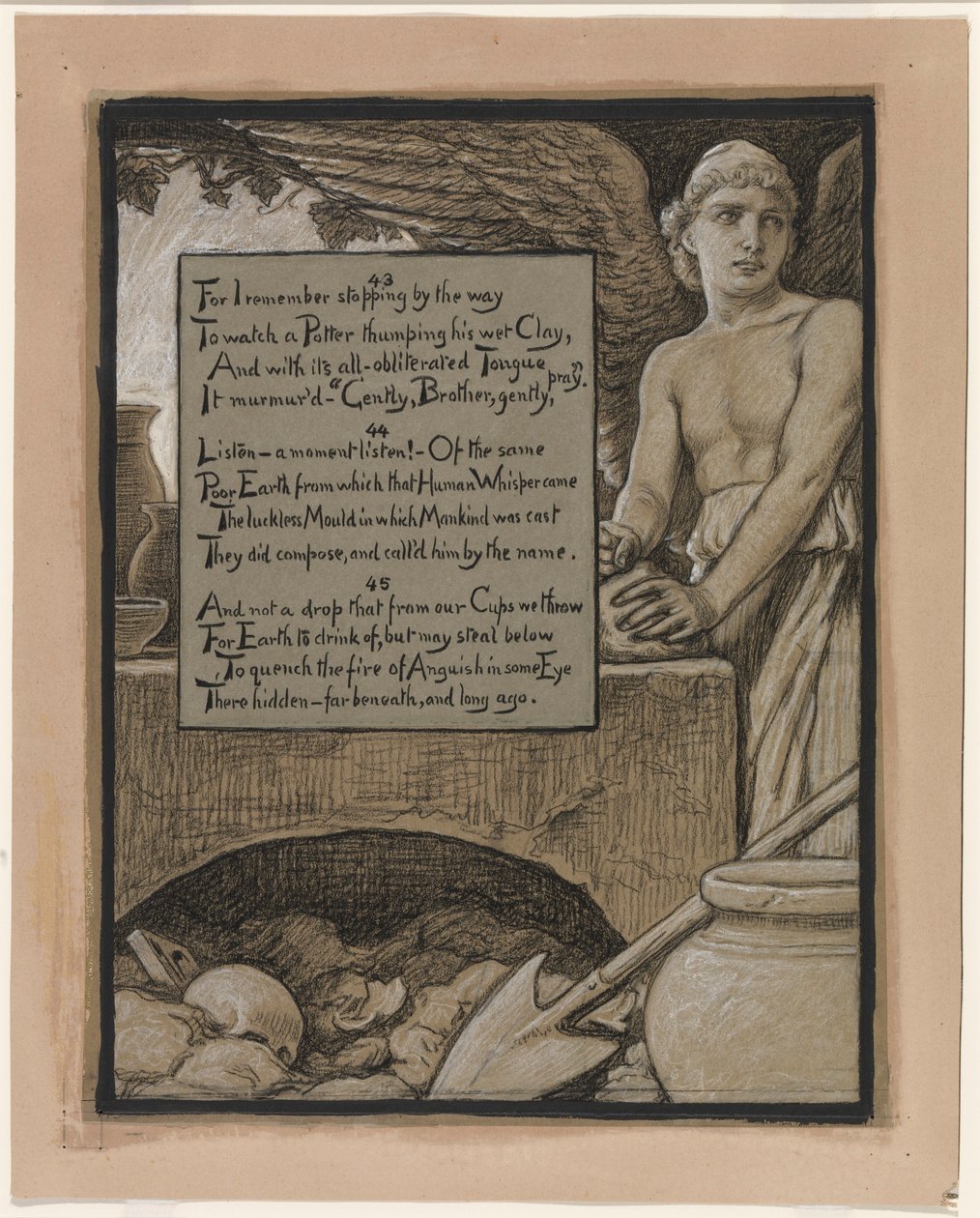 (Illustrasjon til Rubáiyát av Omar Khayyám) Den himmelske pottemakeren av Elihu Vedder