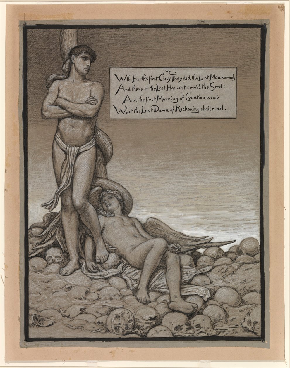 (Illustrasjon til Rubáiyát av Omar Khayyám) Den siste mannen av Elihu Vedder