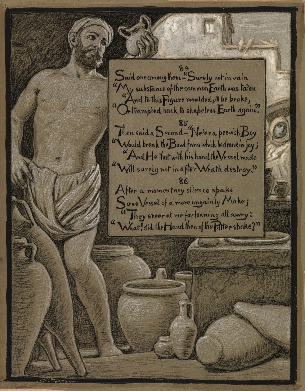 (Illustrasjon til Rubáiyát av Omar Khayyám) Den klossete gryten av Elihu Vedder