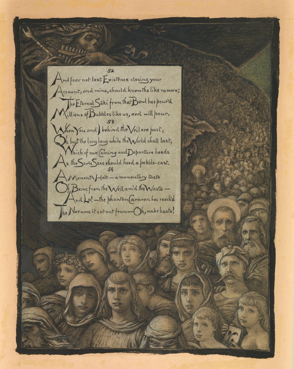 (Illustrasjon til Rubáiyát av Omar Khayyám) Dødens anmeldelse av Elihu Vedder