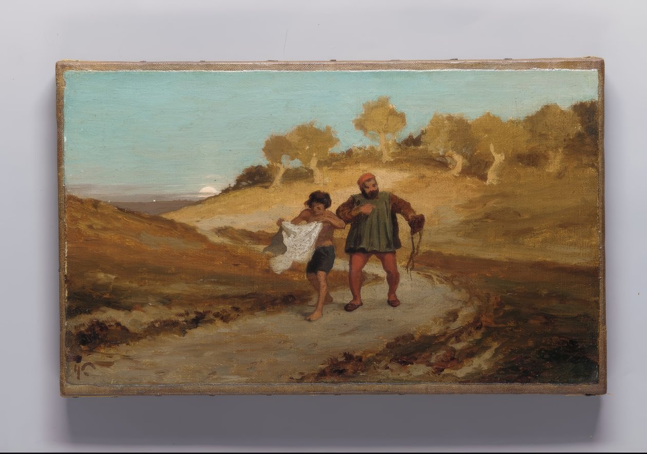 Fabelen om mølleren, hans sønn og eselet av Elihu Vedder