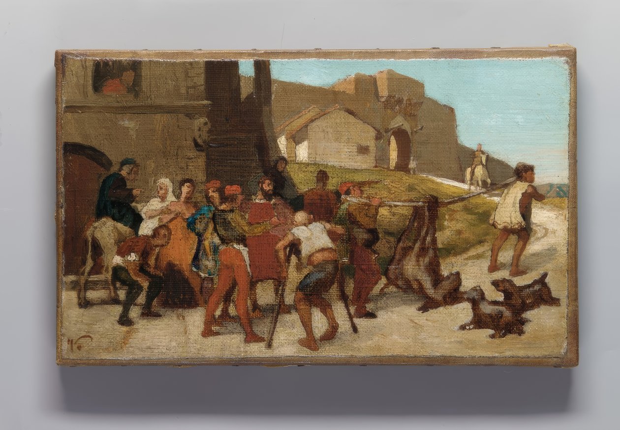 Fabelen om mølleren, hans sønn og eselet av Elihu Vedder