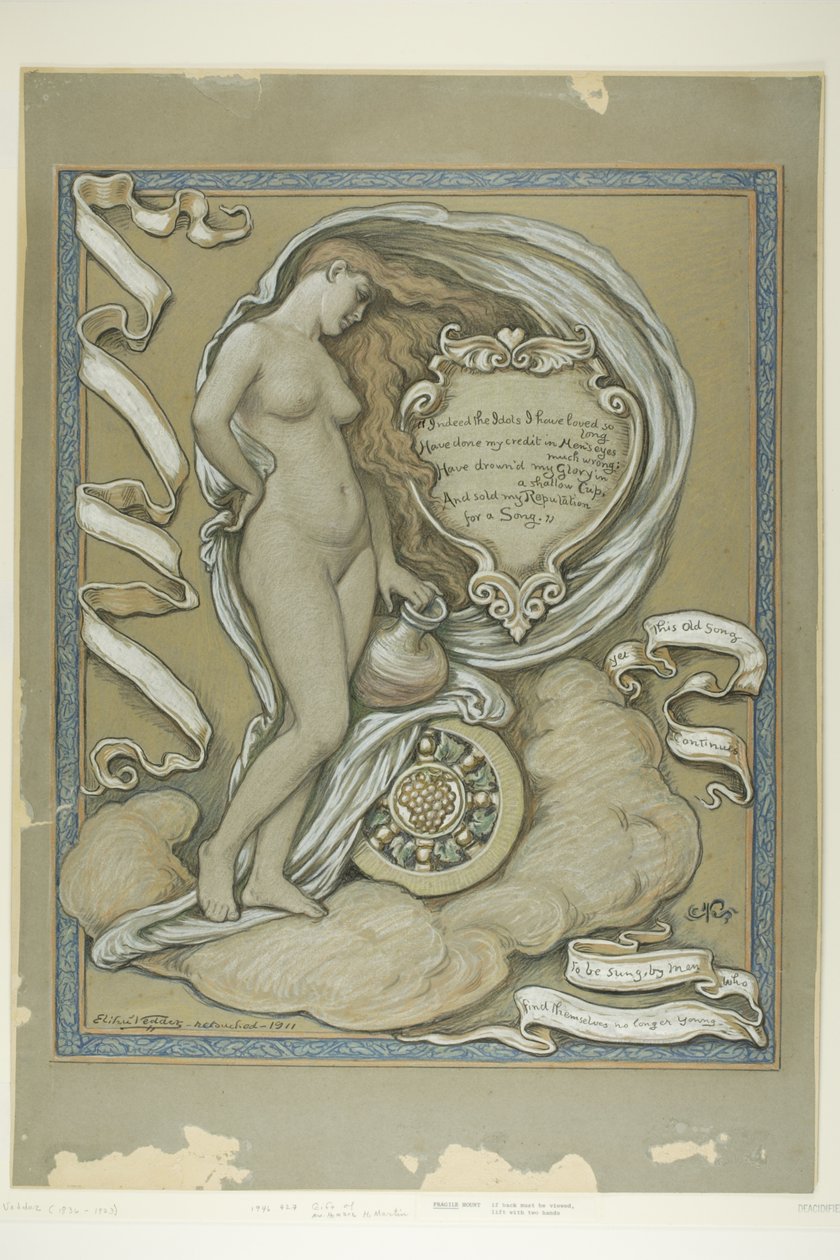 Figurstudie for Rubaiyat av Omar Khayyam av Elihu Vedder