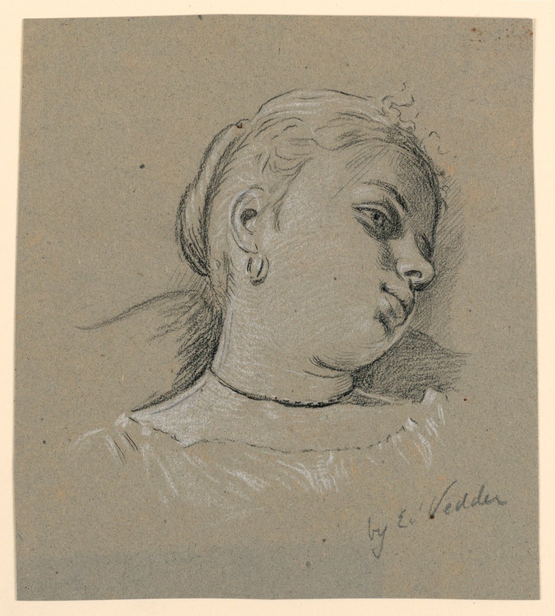 Italiensk jente av Elihu Vedder