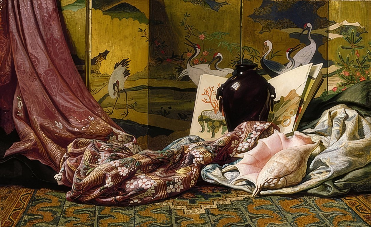 Japansk stilleben. 1879 av Elihu Vedder