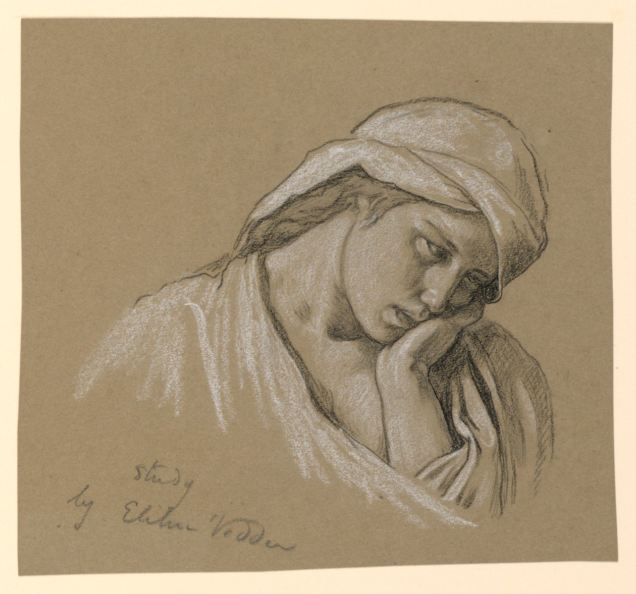 Portrett av en utkledd figur av Elihu Vedder