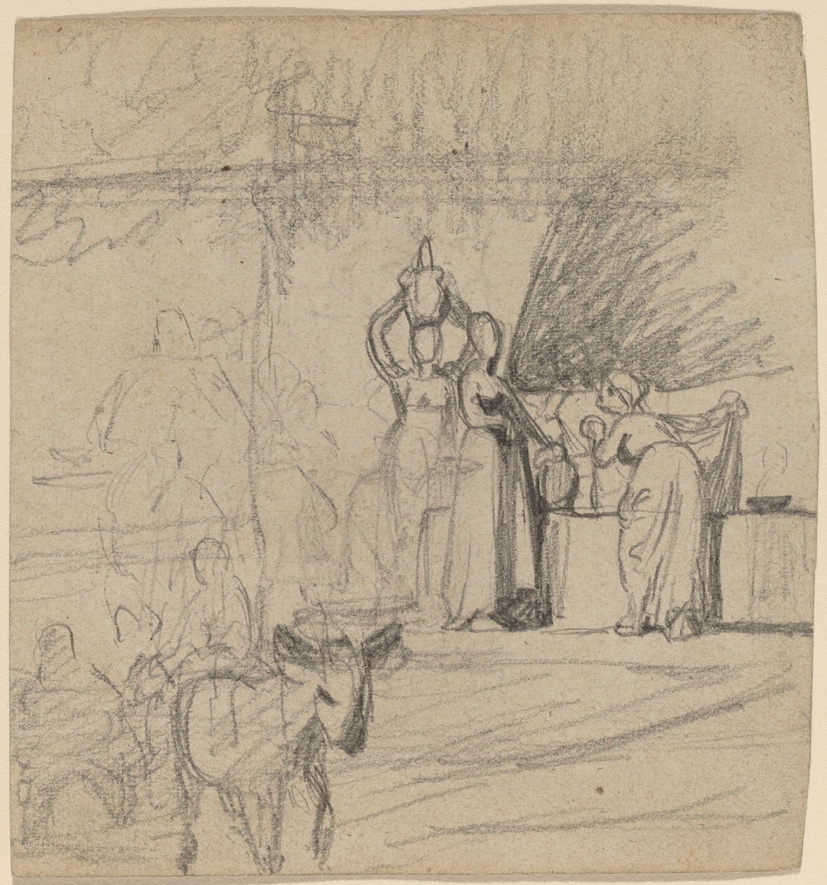 Sønn og esel, ca. 1859. av Elihu Vedder