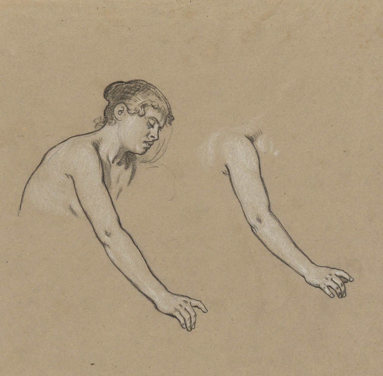 Studier for Figure of Winter av Elihu Vedder