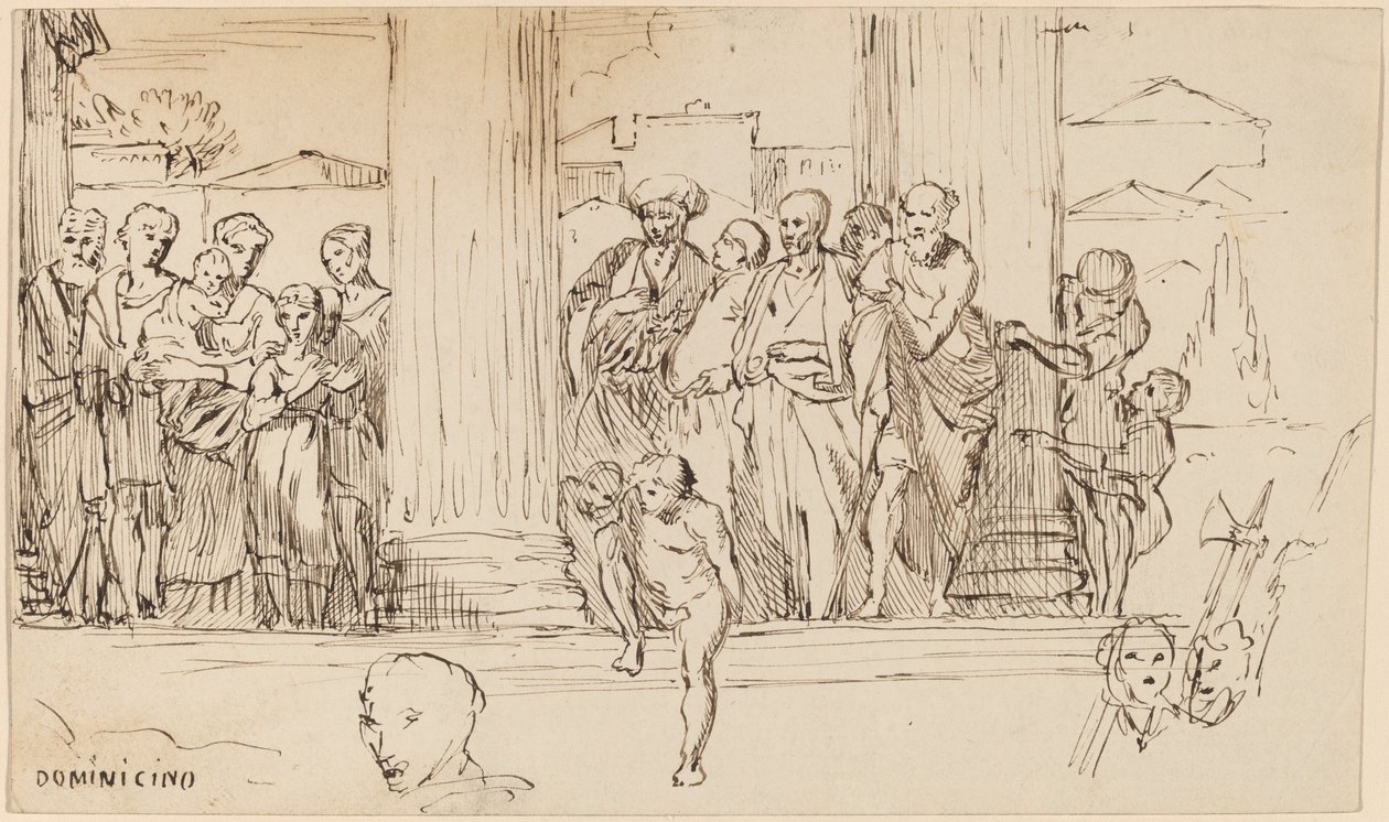 Studer etter Domenichino av Elihu Vedder