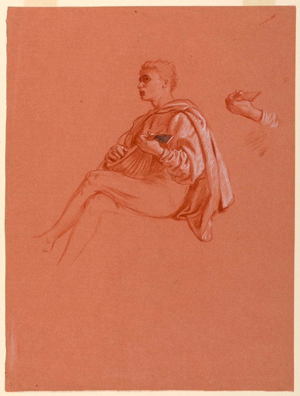 Studie for "A Florentine Picnic" av Elihu Vedder
