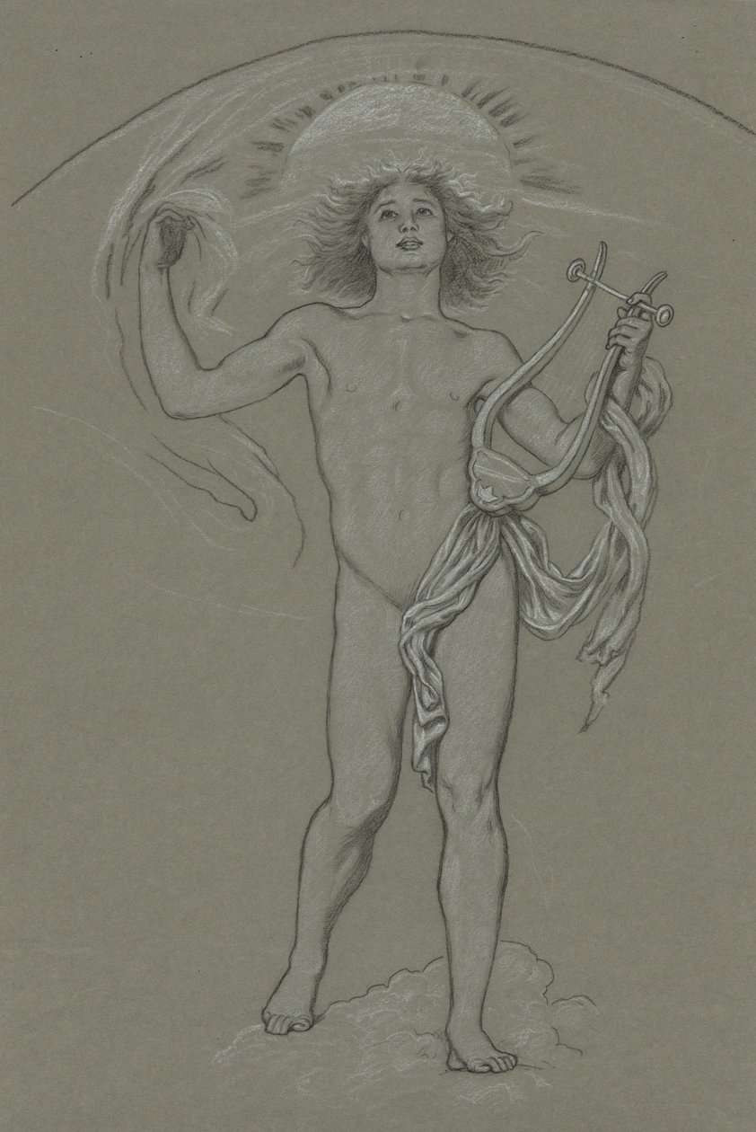 Studie til Apollo av Elihu Vedder
