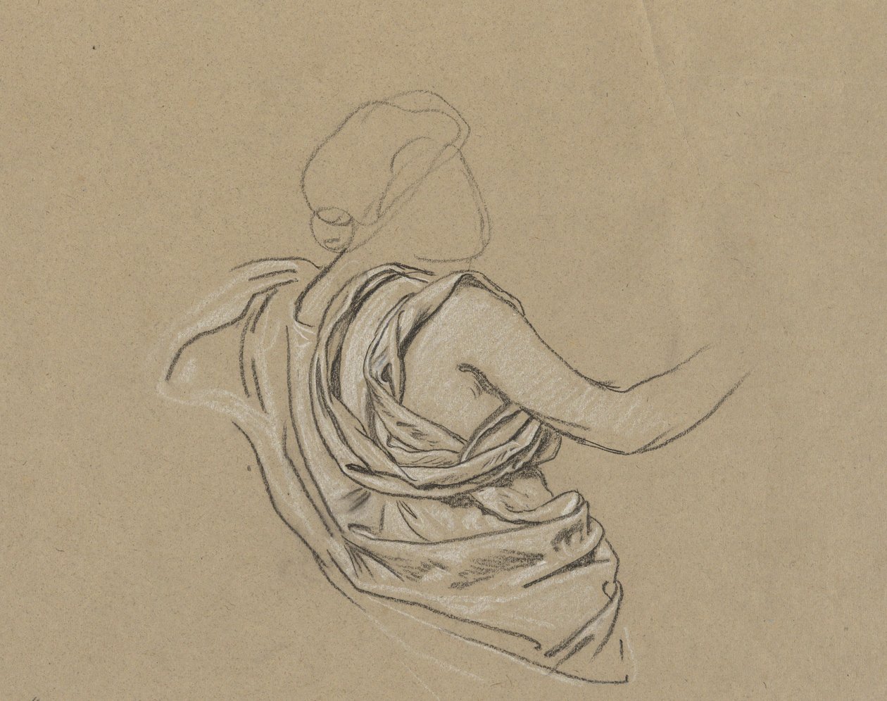 Studie for Figure of Autumn av Elihu Vedder
