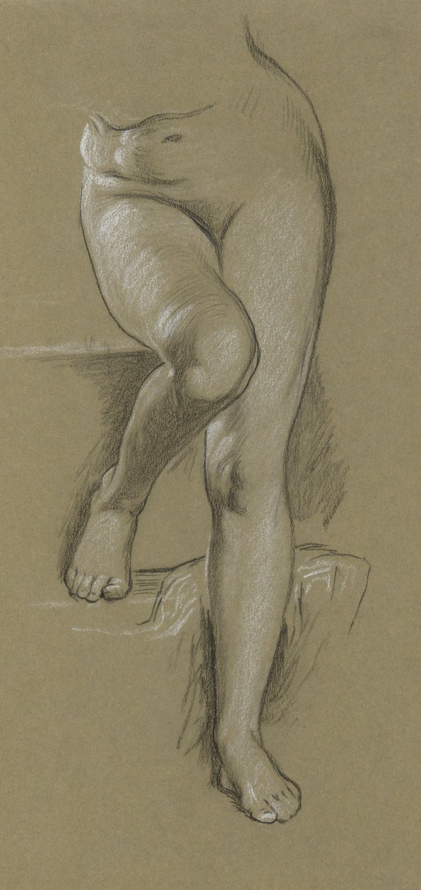 Studie for Figure of Fortune. Mantelstykke av Elihu Vedder