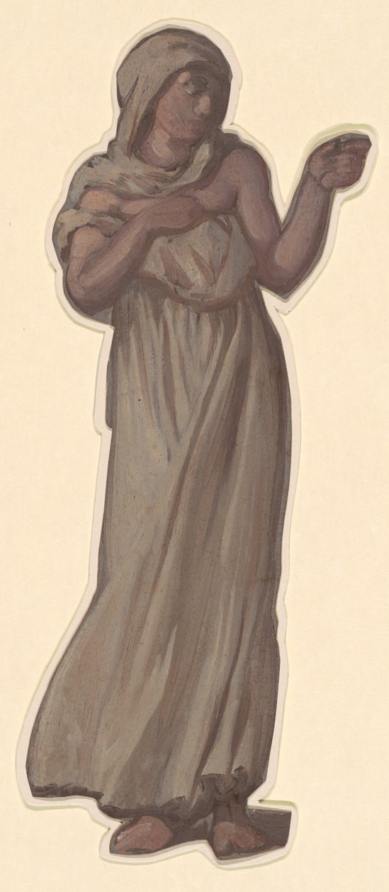 Studie for "Greek Girls Bathing" av Elihu Vedder