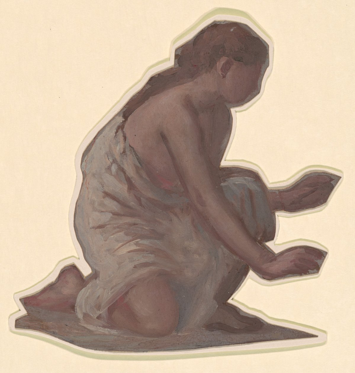 Studie for "Greek Girls Bathing" av Elihu Vedder