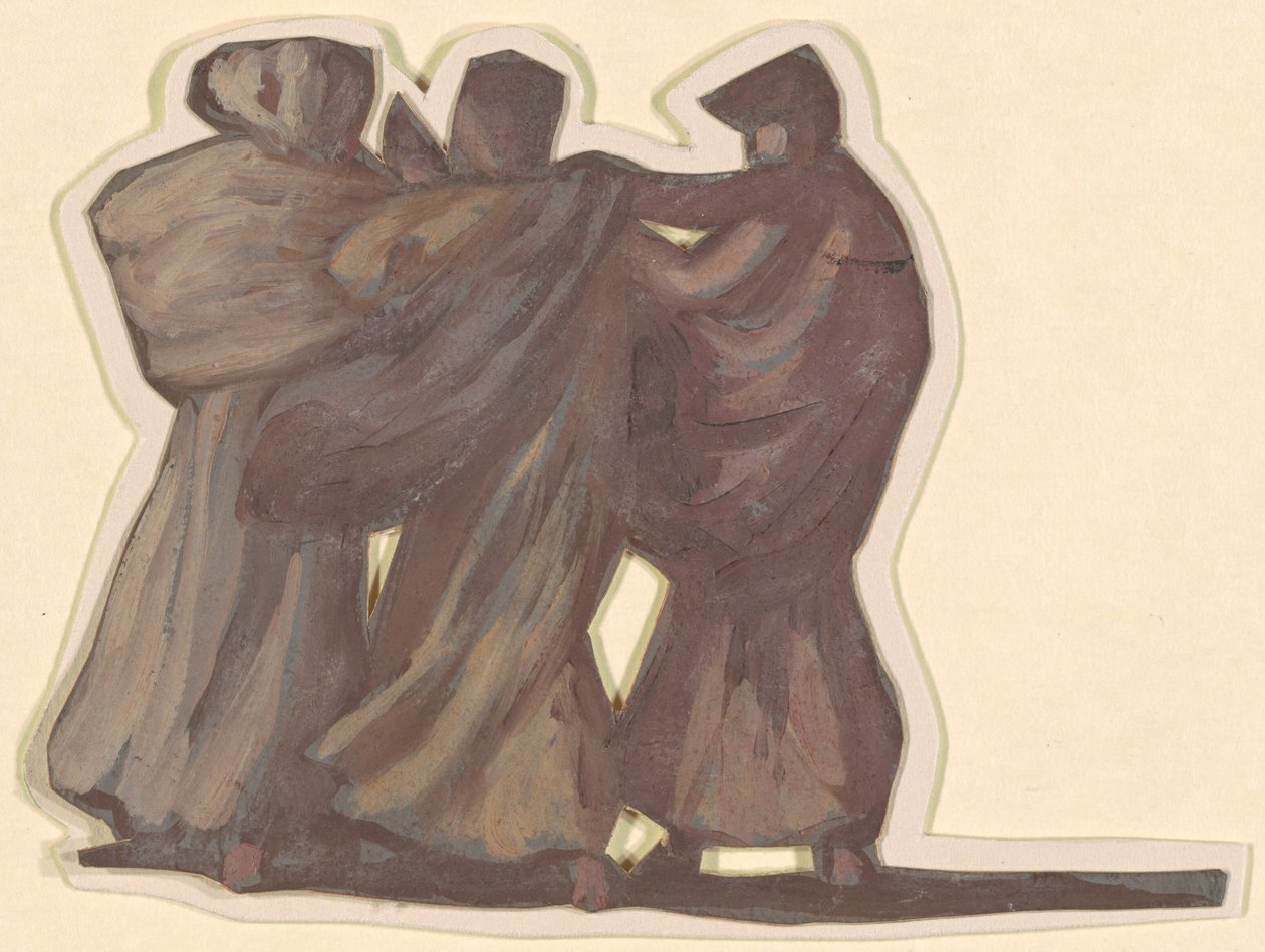Studie for greske jenter som bader, ca. 1872. av Elihu Vedder