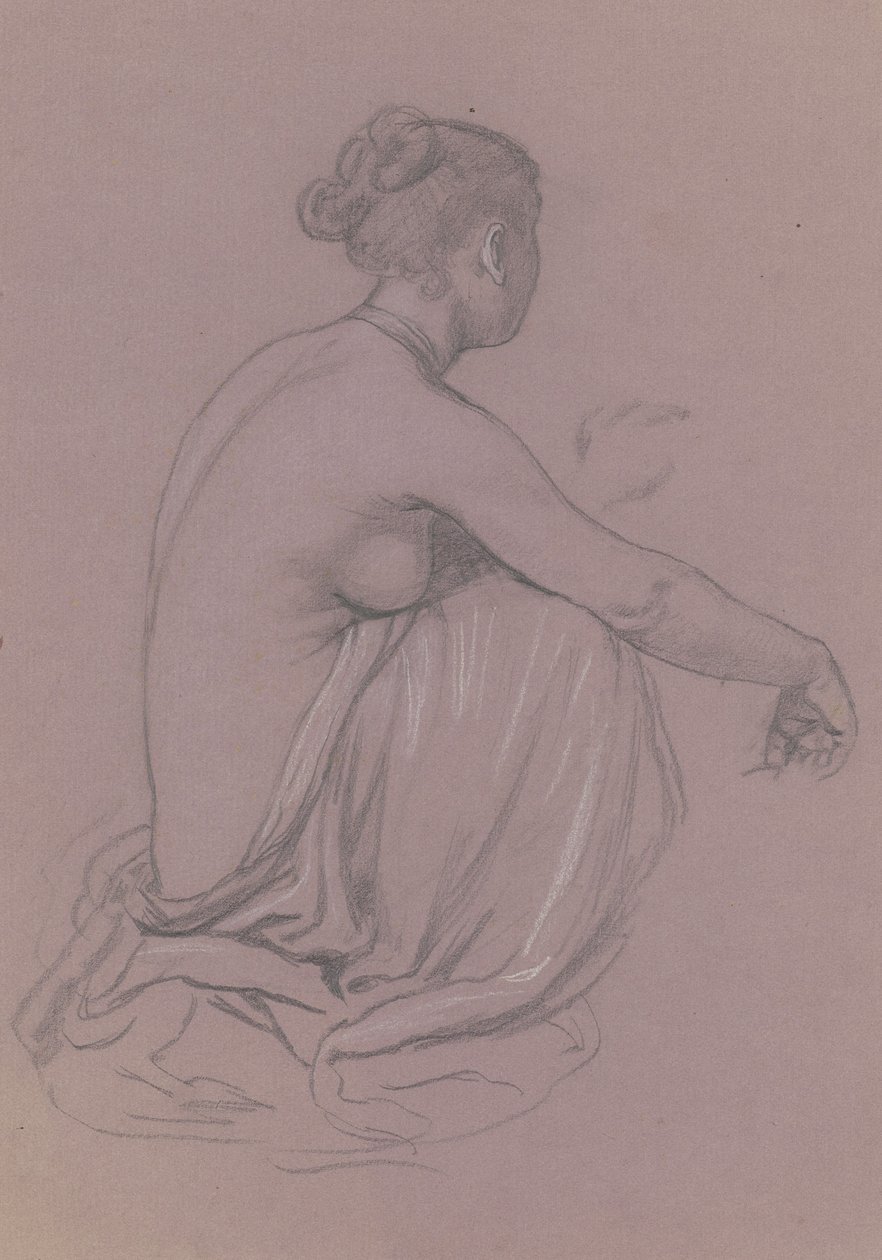 Studie for greske jenter som bader, ca. 1872. av Elihu Vedder
