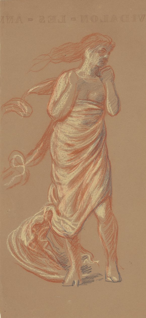 Studie for greske jenter som bader [recto], ca. 1872. av Elihu Vedder