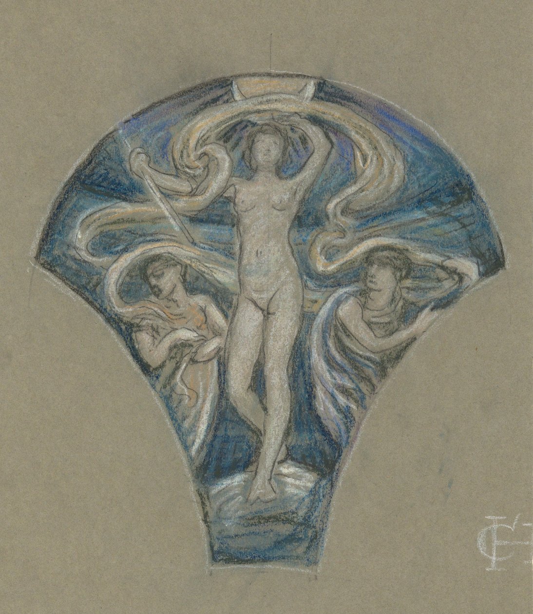 Studie til Luna av Elihu Vedder