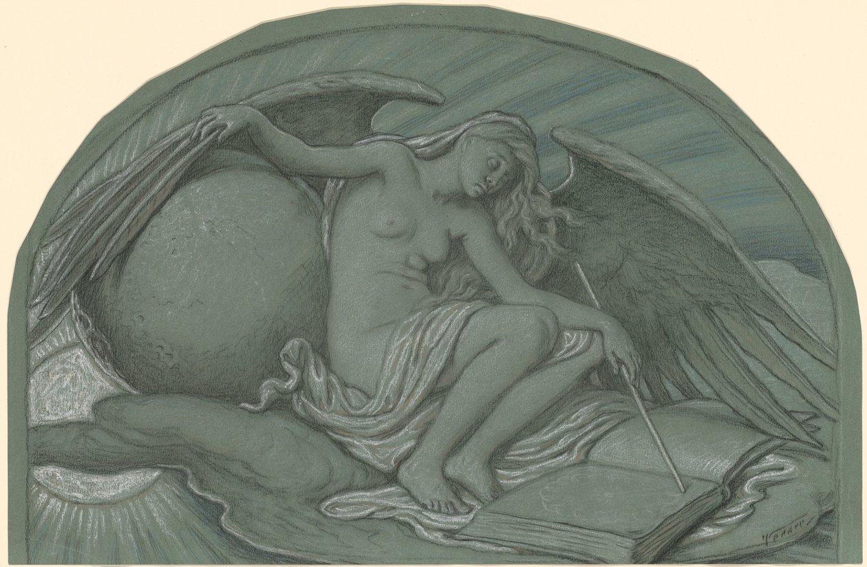 Studie for The Eclipse of the Sun by the Moon, 1892. av Elihu Vedder