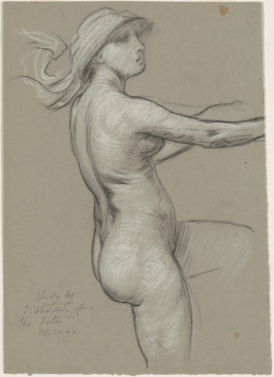 Studie for "The Fates Gathering in the Stars" av Elihu Vedder