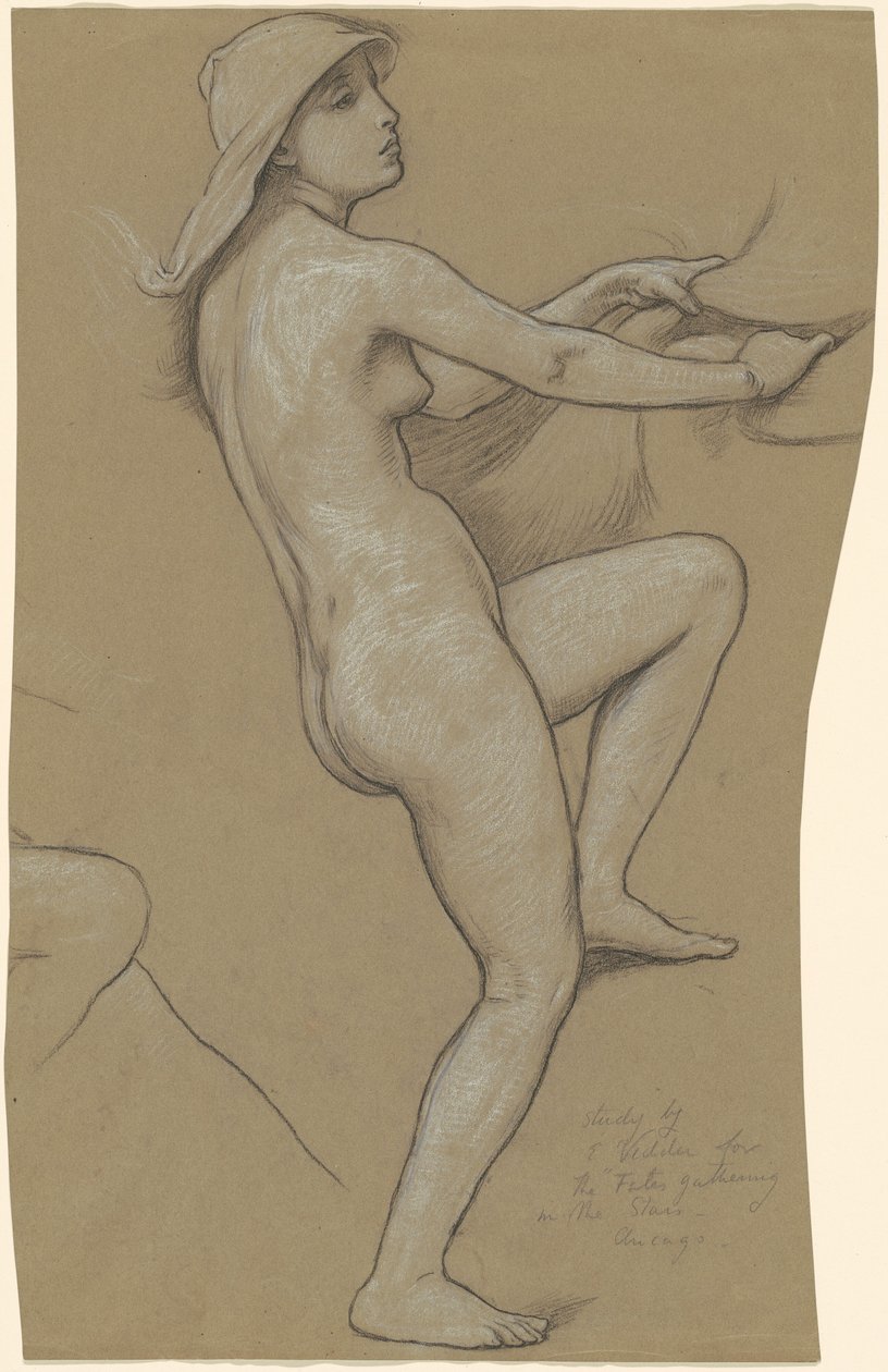 Studie for The Fates Gathering in the Stars, ca. 1884-1887. av Elihu Vedder