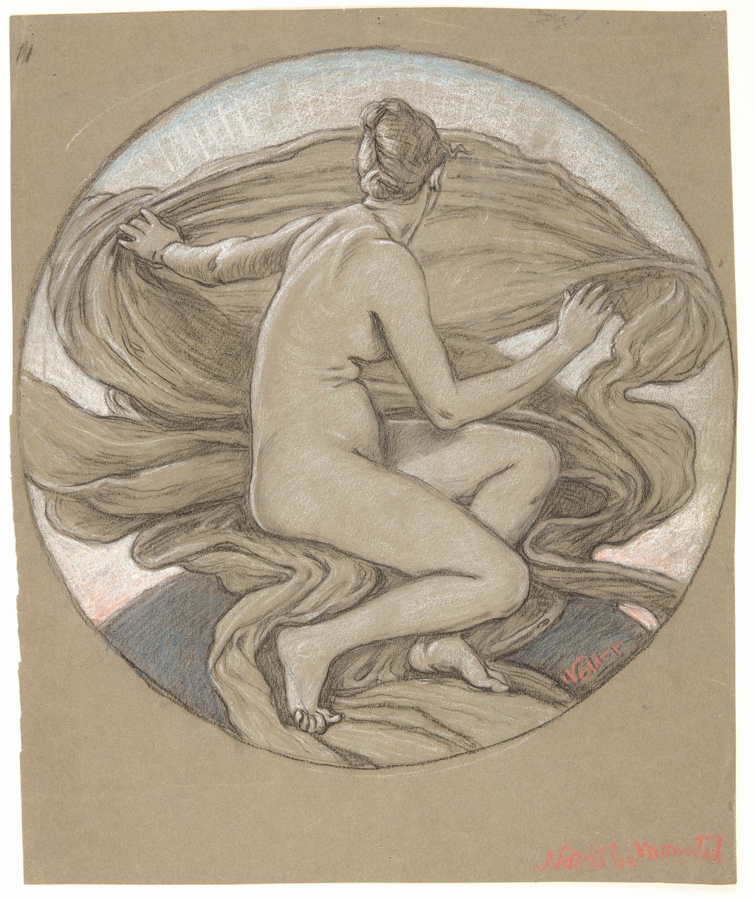 Studie for "The Morning Glory" av Elihu Vedder