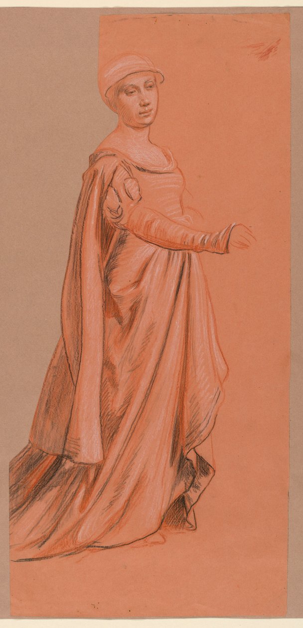 Studie for "Bryllupsprosesjon" av Elihu Vedder