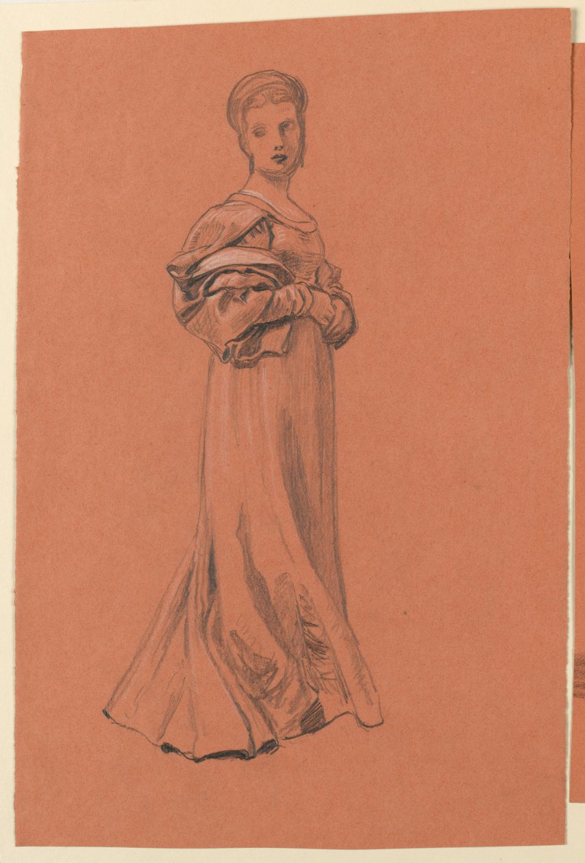 Studie for "Bryllupsprosesjon" av Elihu Vedder