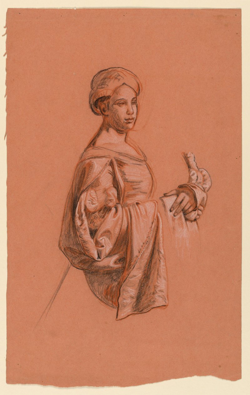 Studie for "Bryllupsprosesjon" av Elihu Vedder