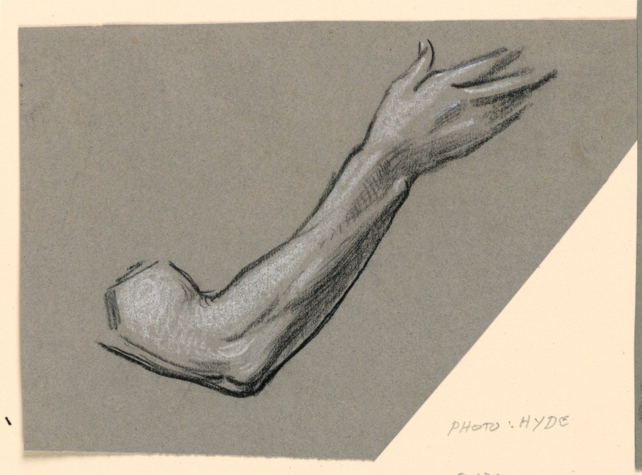 Studie av arm av Elihu Vedder